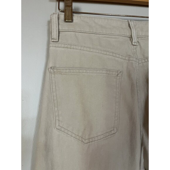 Motel Denim High Rise Wide Leg Tan Jeans, Relaxed Fit, Women Size XS - Picture 8 of 11
